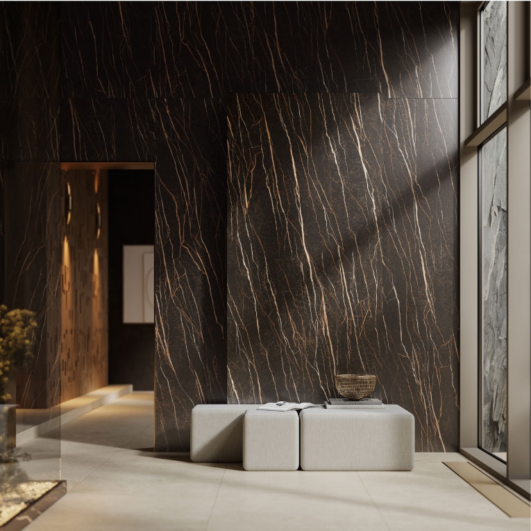 咖啡琉金大理石薄板磚：圖片 1