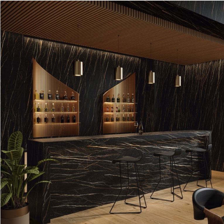 咖啡琉金大理石薄板磚：圖片 3