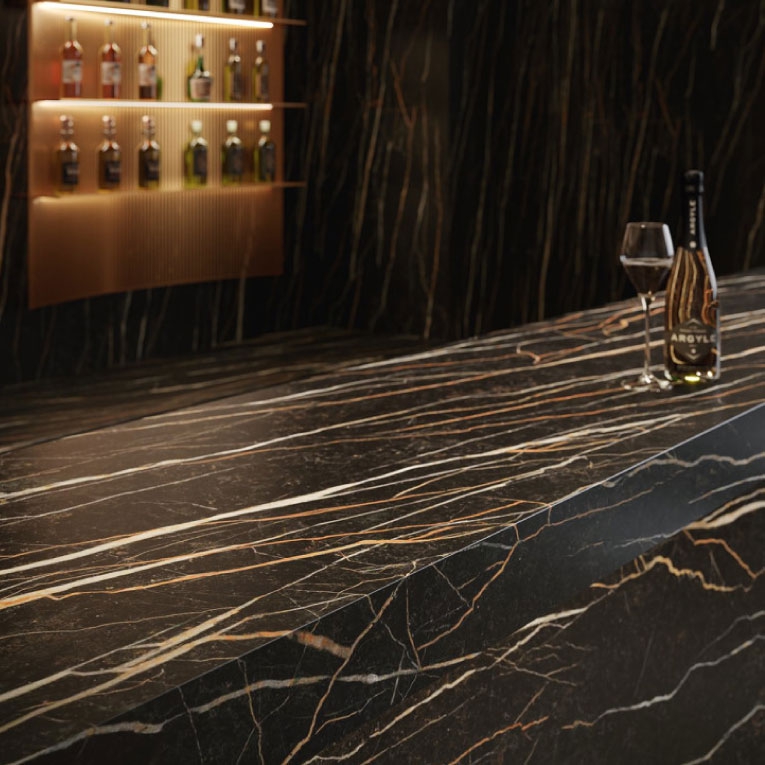 咖啡琉金大理石薄板磚：圖片 5